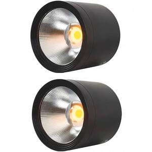 lot 1385 image: MEGHALI 2-Pack Outdoor Ceiling Light, LED Ceiling Spotlight 18W, Modern Waterproof Flush Mount Downlight, Black Aluminum Exterior Ceiling Lights for Patio Balcony, Warm Light 3000K