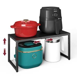 lot 1391 image: Expandable Kitchen Storage Shelves,110LBS Heavy Duty Metal Garage Shelving Units For Pot Pans Appliance,Adjustable Small Storage Shelf Rack Organizer For Kitchen Countertop Under Cabinet Garage Pantry