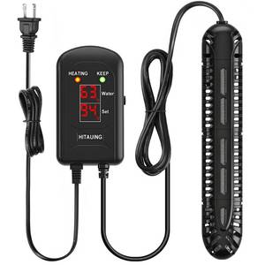 lot 1400 image: HiTauing Aquarium Heater, 200W Fish Tank Heater with LED Digital Display and 5 Safety Protection, Submersible Aquarium Heater with 2 Suction Cup and 5.9Ft Cord for 20-40 Gallon Fish Tank.