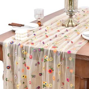 lot 2158 image: Flower Table Runner Floral Daisy Summer Birthday Party Garden Wedding Decor