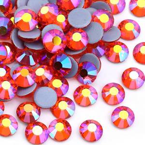 lot 2163 image: Jollin Hotfix Rhinestones Flatback Crystal Gems 7.2mm SS34, Red AB
