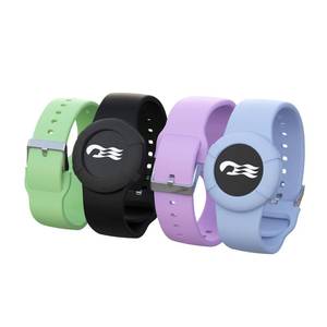 lot 2166 image: 4 Pack Princess Cruise Medallion Holders for Adults and Teens, Silicone Wristbands for Carnival Ocean Medallion - 2 Sizes (SM and ML) in One Pack, Black and Blue (ML), Purple and Green (SM)