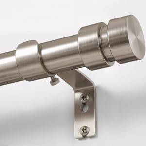 lot 2167 image: Brushed Nickel Curtain Rods with Solid Metal Finials 28 to 48 Inches Adjustable Heavy Duty 1 Inch Silver Curtain Rod for Windows, Modern Decorative Style for Bedroom Kitchen Living Room