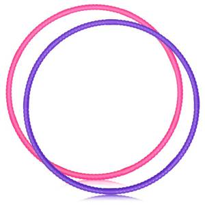 lot 2170 image: Soulchen 2 Pcs Toy Hoop Exercise Hoop Detachable Adjustable Plastic Hoops Playground Equipment for School Colored Hoops Circles Exercise Ring for Teens Dog Agility Equipment (Pink and Purple)