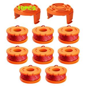 lot 2175 image: 10 Pack Trimmer Spool Line for Worx,(WA0010)Replacement Trimmer Spool Line for Worx,Trimmer Line Refills 0.065 inch for Worx,Suitable for Worx String Trimmers(8 Pack Grass Trimmer Line,2 Trimmer Cap)
