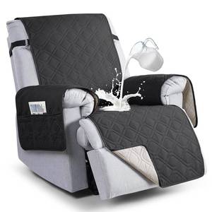 lot 2204 image: VANSOFY 100percent Waterproof Recliner Chair Covers Washable, Charcoal Gray, 23.6in