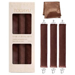 lot 2217 image: Togayu Heatless Curls Overnight Hair Care Set - Jumbo Velvet Hair Curlers