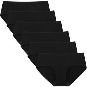 lot 2218 image: INNERSY Womens Underwear Cotton Hipster Panties Regular and Plus Size 6-Pack(Medium,Black)