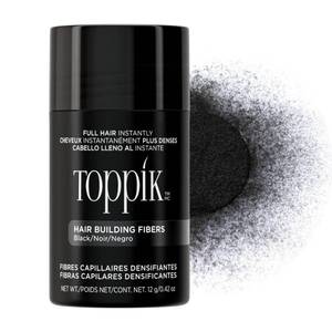 lot 2220 image: Toppik Hair Building Fibers, Black, 12g Fill In Fine or Thinning Hair, Instantly Thicker, Fuller Looking, 9 Shades for Men and Women, Keratin Protein Formula