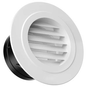 lot 2229 image: HonandGuan Soffit Vent 4 Inch with Built-in Fly Screen, White 1 Pack