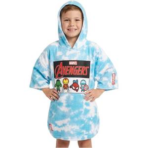lot 2230 image: Get Trend Marvel Spiderman Kids Changing Robe, Hooded Towel Poncho Boys Girls, Avengers Wearable Towel for Swim Surf, Gifts for Kids (Blue Avengers, 10-13 Years)
