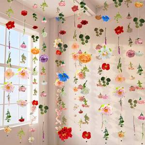 lot 2235 image: XunYee 6 Pcs 35.4 ft Flower Garlands Artificial Wildflower Vines Floral Hanging Backdrop Fake Flower Garlands Faux Silk Wildflower Vine for Wedding Bridal Shower Home Garden Wall Arch Decor(Floral)