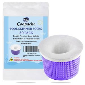 lot 2239 image: Coopache 30 Pack of Pool Skimmer Socks Filters Baskets Trap Debris Leaves