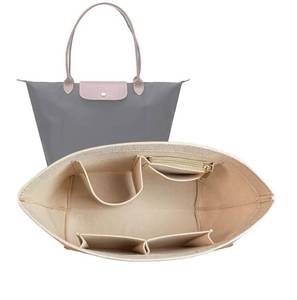 lot 2259 image: Lckaey Purse Organizer Insert for Longchamp Le Pliage Neo Handbags Long champ Insert Organizer 1012beige-M