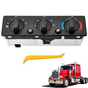 lot 2260 image: Degowget Heater AC Control Switch Q21-6012 Compatible with Peterbilt 325 330 335 337 348 357 365 367 378 379 384 385 386 388 389 HVAC Climate Control Panel