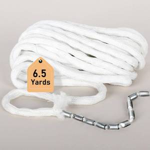 lot 2273 image: Tusirgre 6.5Yard Curtain Weight Rope, Drapery Weights Tape, Heavy Drapery Weights for Indoor Tulle Fabrics, Weighted Lead Rope Increase Curtain Weight, DIY Length Curtain Accessories