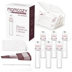 lot 2291 image: Momcozy Colostrum Collector with Cotton Cloth Wipe Storage Case 5ml-6pcs