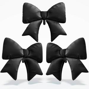 lot 2293 image: 38 Inch Black Bow Foil Balloons, Large Black Mylar Bowknot Balloons Coquette Birthday Party Decorations for Girls Women Bachelorette Wedding Engagement Bridal Shower Baby Shower Decorations Supplies