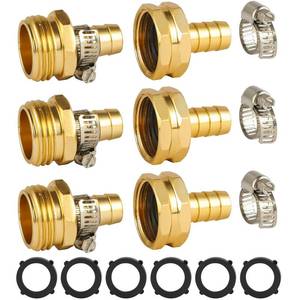 lot 2310 image: A 3 Set Garden Hose Repair Connector Kit, Fit for 12in Garden Hose Fitting