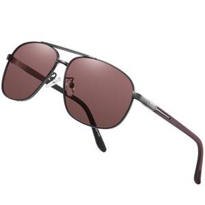 lot 2318 image: KIOYTLIK Trendy Polarized Aviator Sunglasses for Men Classic Sunglasses, UV400 Protection Mirror Lens, Fashion Vintage
