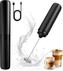 lot 2324 image: Rechargeable Milk Frother, Handheld Coffee Frother Wand Drink Mixer with Cover, Electric Whisk Coffee Mixer for Matcha Lattes Cappuccino Hot Chocolate