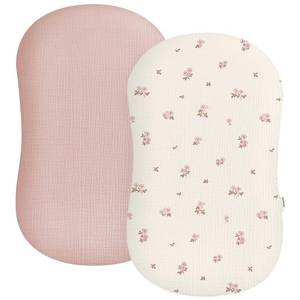 lot 2353 image: Baby Lounger Cover 2 Pack, Muslin Cotton Infant Lounger Cover, Covers Only