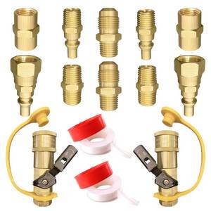 lot 4400 image: qieoyk 14pcs Propane Quick Connect Fittings Adapter for Propane Hose