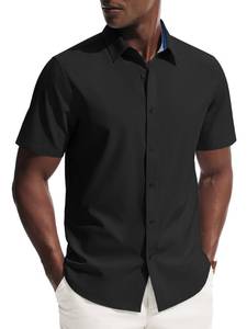 lot 4411 image: PJ PAUL JONES Mens Short Sleeve Dress Shirts Wrinkle Free Button Down Shirt