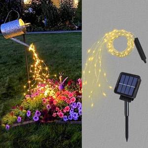 lot 4413 image: Solar Waterfall Fairy Bunch Lights Outdoor Waterproof 200LEDs 8 Modes Watering Can Light (NO CAN), Solar Powered String Lights Firefly Vine Christmas Tree Garden Decorations Gardening Gifts for Mom