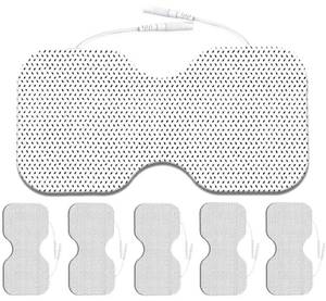 lot 4428 image: Tens Unit Electrode Pads 4x8in for Back Pain Relief Extra Large Butterfly Shaped EMS TENS Pads SM Electrodes Compatible with TENS 7000, AUVON TENS, 2mm Pin Connector- 6 Pcs
