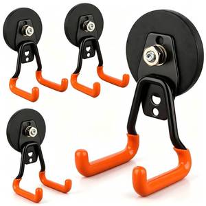 lot 4429 image: MUTUACTOR Updated Strong Magnetic Hooks,4PCS Scratch-Resistant Heavy Duty Garage Magnet Hook,20lbs Powerful Storage Tool Hooks for Organizing Cordless Impact Drivers,Garden Shovel Tool Box