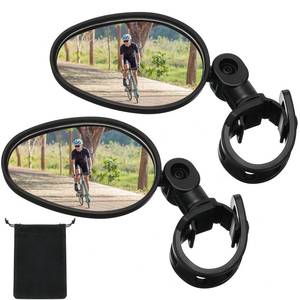 lot 4432 image: Hestya 2 Pcs Bike Mirror 360 Degree Adjustable Safe Rotatable Handlebar Mirror Bicycle Accessories Shockproof Acrylic Convex for Mountain Road Bike