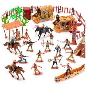 lot 4453 image: West Cowboys and Indians Toys, Plastic Native American Indians Figures Toys