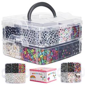 lot 4461 image: YMSDZHL Alphabet Beads A-Z 6000Pcs Letter Bead for Bracelet Jewelry Making