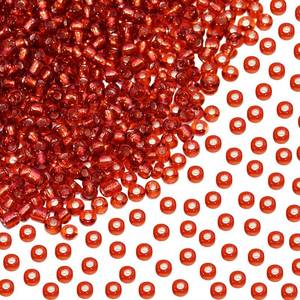 lot 4469 image: Round Glass Beads Penta Angel 2200Pcs 2mm Mini Craft Loose Spacer Pony Beads for Earring Bracelets Necklace Waist Beads Jewelry Making (Red)