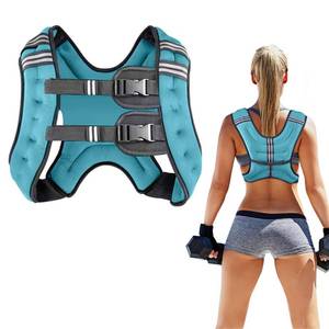 lot 5582 image: Prodigen Weighted Vest for Women and Men 8 Lbs with Reflective Stripe and Double Adjustable Buckle Straps Weight Vests for Strength Training, Jogging, Cardio, Weight Loss, Muscle Building, Blue