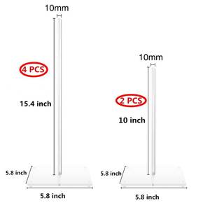 lot 5587 image: CY craft Acrylic Donut Stand 6 Pieces,Removable Clear Donuts Display Stand Bagels Holder for Party Wedding Birthday Treat Display Corner Decor,Non-slip Doughnut Bar 16 inch and 10 inch