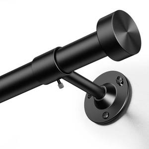 lot 5598 image: YaFex Heavy Duty Curtain Rods 32-150 Inch, 1 Inch Adjustable Black Curtain Rod for Windows, Extra Long Window Treatment Rods with Aluminium Finials, Easy Installation