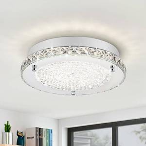 lot 5608 image: LED Ceiling Light,Auffel Minimalist Modern 11-Inch Surface Flush Mount Light Fixture Glass 4000K Daylight White Lamp 1980LM K9 Crystal Chandelier Lighting for Kitchen,Bathroom,Bedroom,Hallway