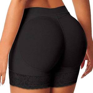 lot 6073 image: FLORATA Womenfts Seamless Butt Lifter Panties, Padded Underwear Hip Enhancer Panty, Booty Pads Butt Enhancer Shapewear Black size XL