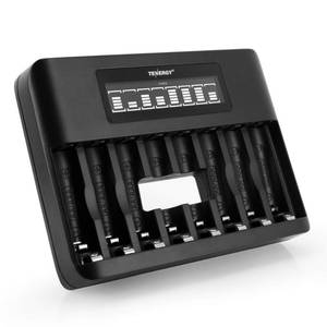 lot 6079 image: Tenergy TN480U 8-Bay LCD Display Fast Charger for NiMHNiCD AA AAA Rechargeable Batteries with Mirco USB and USB Type C Input for AA and AAA Rechargeable Batteries