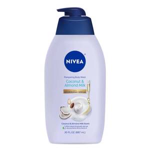 lot 6080 image: NIVEA Pampering Coconut and Almond Milk Body Wash, 20 FL OZ