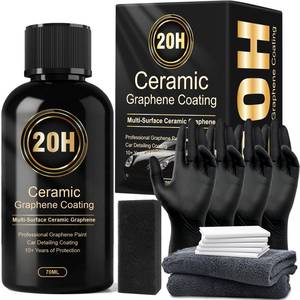 lot 6085 image: HUNJIXQ Ceramic Coating for Cars, 20H High-Grade Graphene Coating for Automobiles, Complete Detailing Kit, 10 Years of Lasting Defense, Intense Glossy Look, Use After Washing and Polishing, 70ml