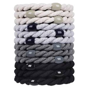 lot 6092 image: COZEASY 12-Pack Braided Hair Ties for Thick Hair, Neutral Mix