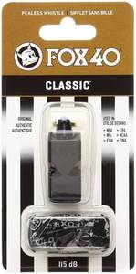 lot 6093 image: Fox 40 Classic Official Whistle with Break Away Lanyard (Black)