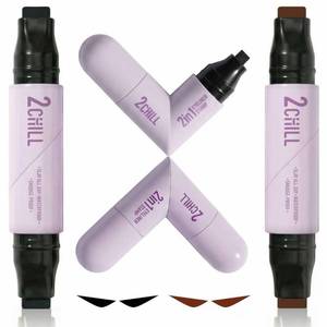lot 6122 image: 2CHILL 2-Pack Rotating Eyeliner Stamp Pen, Dual-Ended Wing Eyeliner Stamp, Cat Eye Tool, Waterproof and Smudge-Proof, Long-Lasting Make up, Matte Finish, Liquid Eyeliner for Beginners