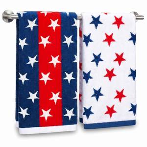 lot 6129 image: Peryiter 2 Pcs Pcs Hand Towels 3D Jacquard Towels for Bathroom 100percent Cotton Soft Kitchen Decorative Set for Gift Bath Decorations
