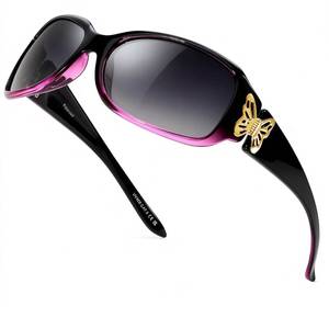 lot 6490 image: LVIOE Womenfts Polarized Sunglasses Butterfly Design with UV400 Protection