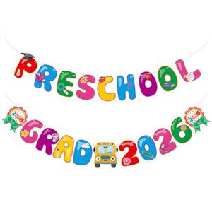 lot 6496 image: Preschool Graduation Banner 2026, No DIY Preschool Graduation Decorations