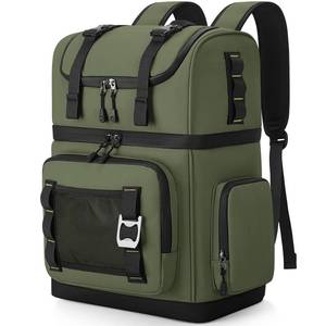 lot 7268 image: Large 44 Can Dual Compartment Insulated Waterproof Cooler Backpack